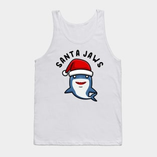 Santa Jaws Shark Christmas Pun Tank Top